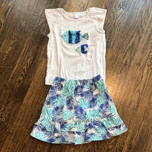 Gymboree Fish Top and Skort